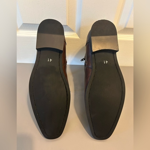 “Amapo” NWOT Men’s Brown Vegan Leather Side Zipper Ankle Boot Size 8.5/41 - Picture 8 of 14